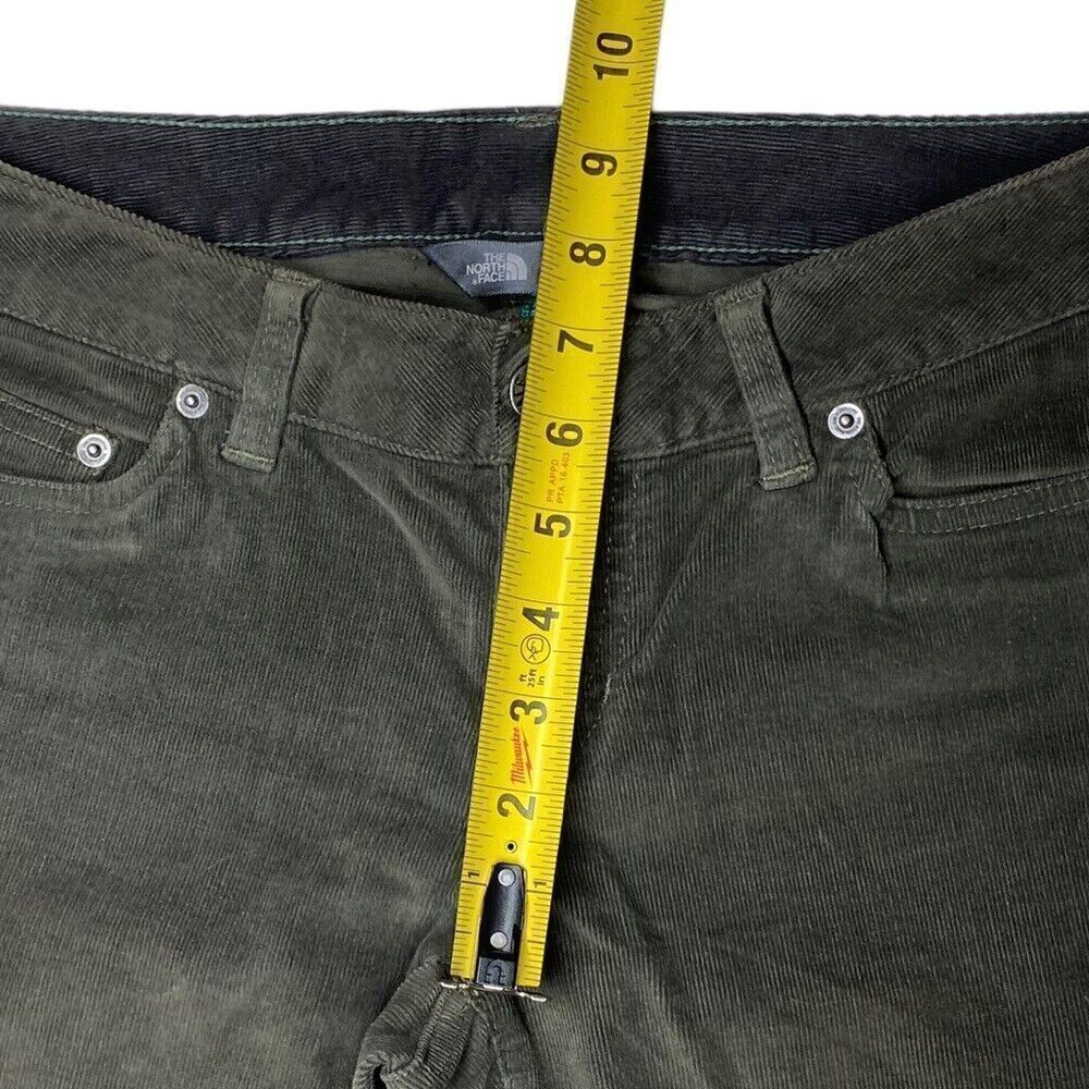 The North Face Olive Green Fine Corduroy Slim Skinny pants Women’s Size 2 - Picture 9 of 11